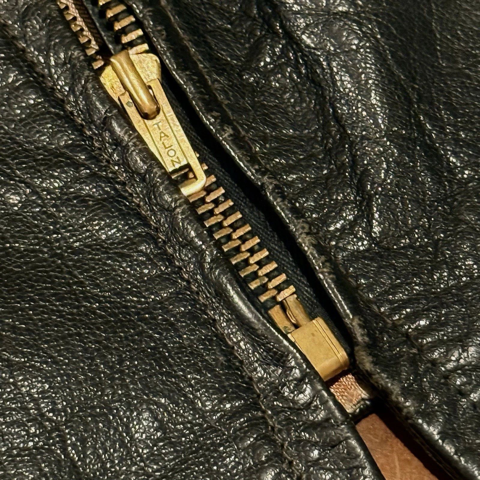 1950s Sears Hercules Leather Jacket Size 42 Styled and Made in California Talon - product detail image 15