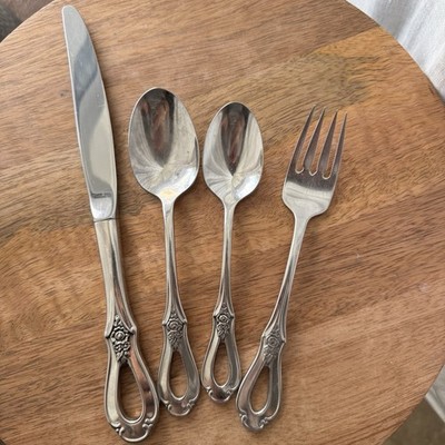 Oneida TOUJOURS Stainless Flatware CHOICE Heirloom Glossy Vintage Silverware 80s