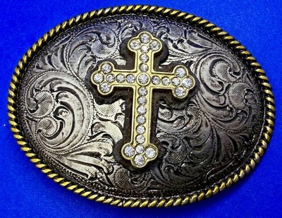 Nocona Religious Jeweled Cross Replacement Western Buckle For Your 1.25'' Belt