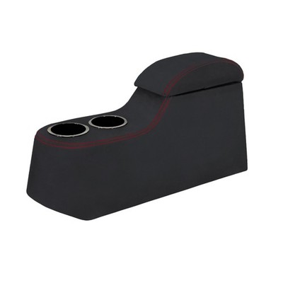TMI Sport Center Console Vinyl All Black With Red Stitching Bronco 1966-1977