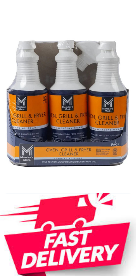 Member's Mark Commercial Oven, Grill and Fryer Cleaner, 32 oz., 3 pack.