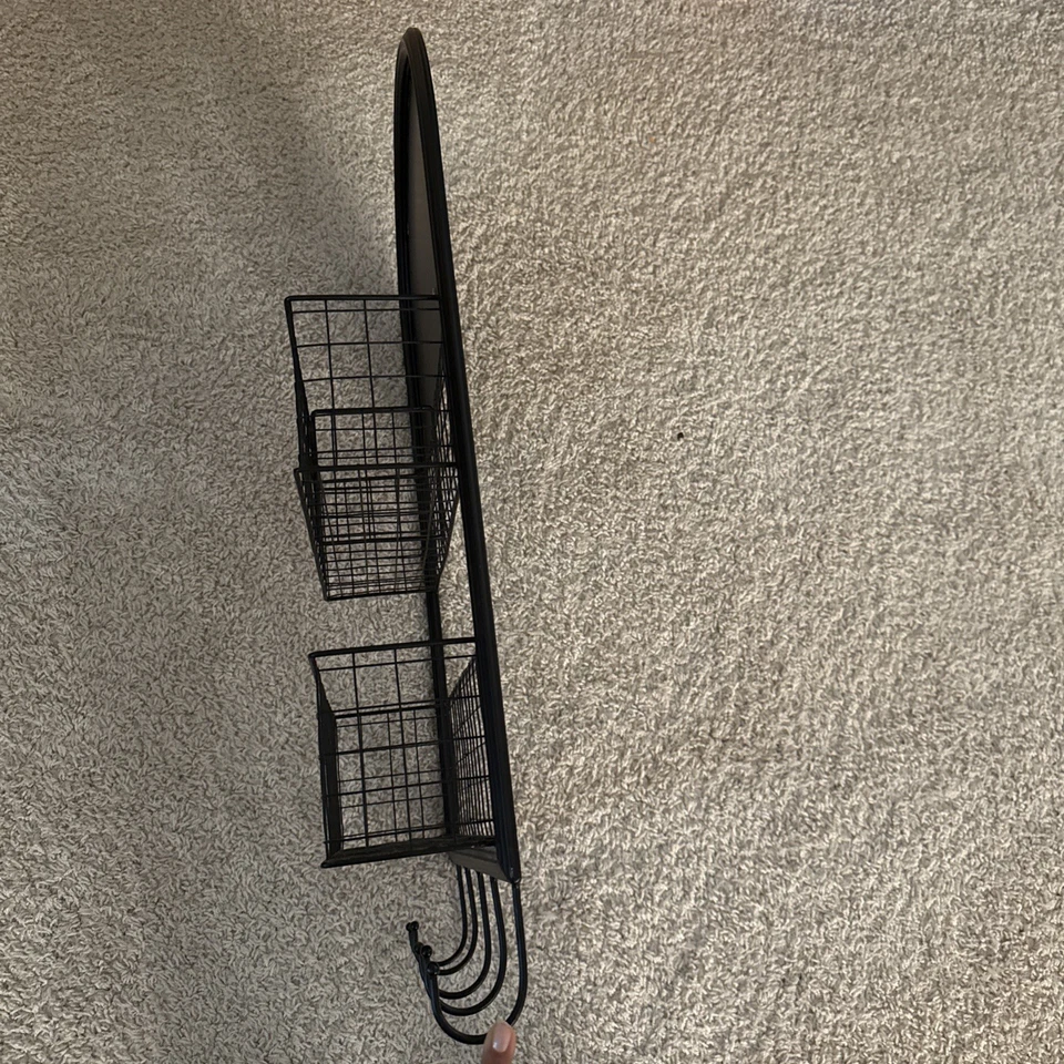 Large Arched black metal wall Mounted organizer - Image 2 of 4