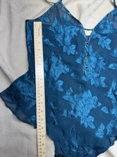 NWOT Gold Label Victoria's Secret Teal Romper Teddy Snap Crotch VTG