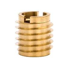 10 Pack M10-1.5 Brass Threaded Insert, Hard Wood, 0.625 Length, 400-M10