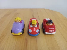 3 Fisher Price Little People Wheelies.fire truck.sarah girl and other