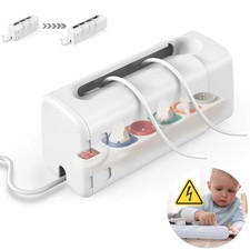 Improved Power Strip Cover Box 1 Pack   Outlet Covers Baby 1 Pack, White