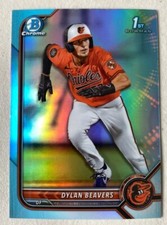 2022 Bowman Draft Chrome Base Sky Blue #BDC-160 Dylan Beavers