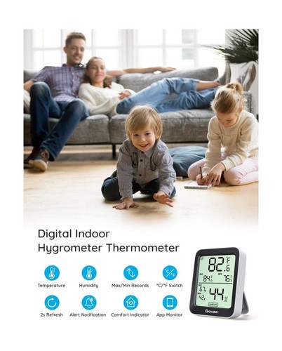 Govee Hygrometer Thermometer H5075, Bluetooth Indoor Room Temperature Monitor... - Picture 2 of 7