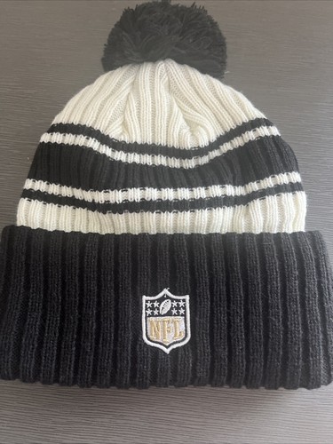 New Orleans Saints Knit Winter Hat Beanie New Era Cap Removable Pom Black NWT - Picture 4 of 5