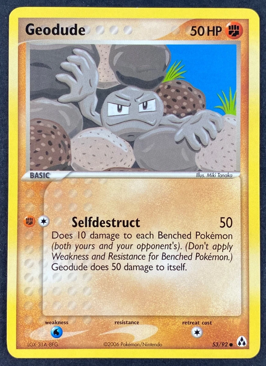 Pokemon Card Geodude (EX Legend Maker) 53/92 NEAR MINT Non-Holo Common TCG!!!!!!  | eBay