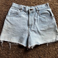 Vintage 90s Y2k No Boundaries Women  s High Rise Jean Cutoff Mom Shorts Size 6