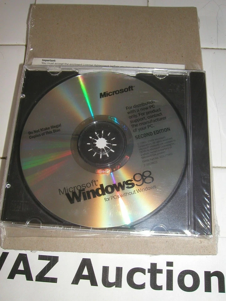  MICROSOFT WINDOWS 98 SECOND EDITION FULL OPERATING SYSTEM WIN 98 SE =NEW= - Image 2 of 4