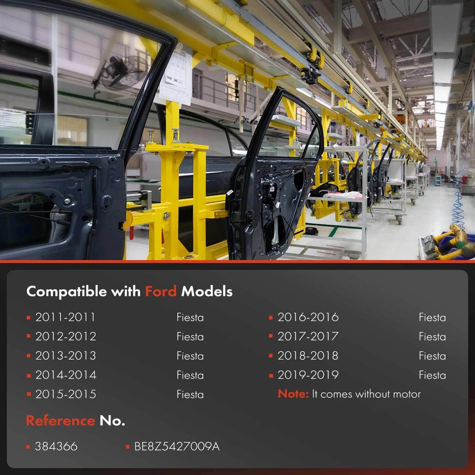 Regulador de janela de energia traseira esquerda para Ford Fiesta 2011 2012 2013 2014-2019 - Imagem 3 de 4