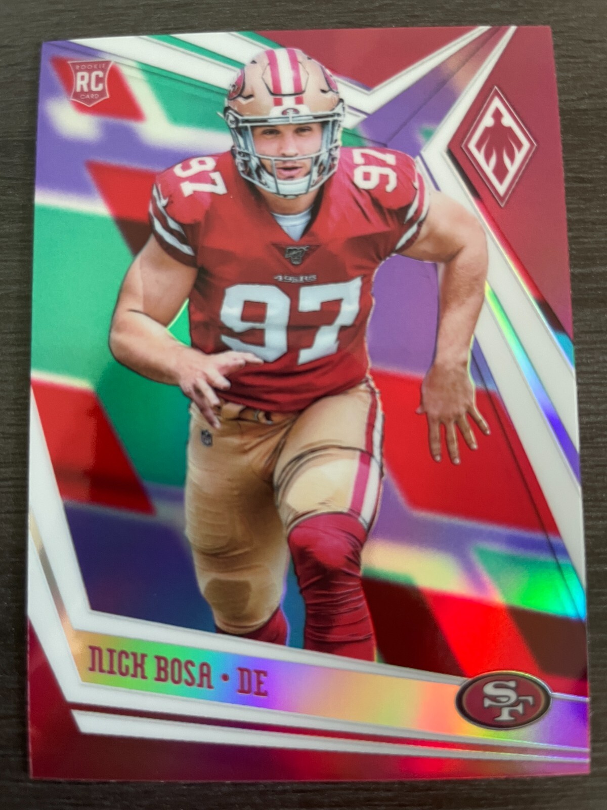 2019 Panini Phoenix Nick Bosa #108 RC Color Burst Prizm San Francisco 49ers