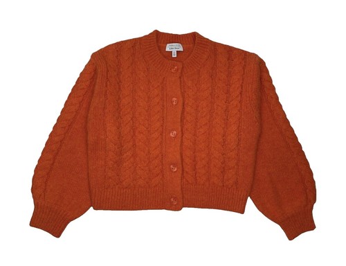 GANNI KNIT SWEATER (THICK) XS WOOL Orange 2580 Used JAPAN | eBay