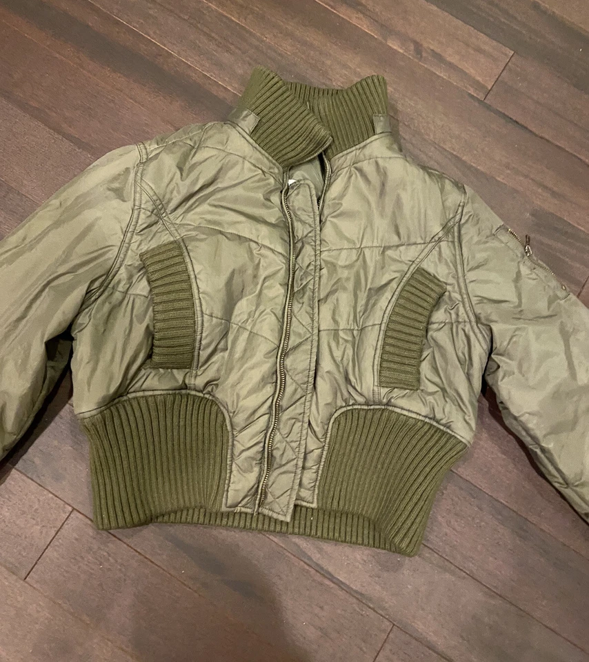 Arizona Jean Co Puffer Jacket Wool Trimmed Army Green warmest Extra Large Extra - Image 2 of 4