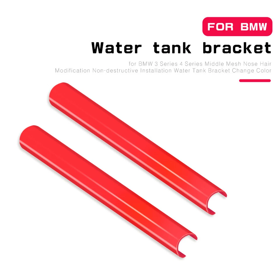2X Cubierta roja de tiras de ajuste de parrilla de soporte en V para BMW Serie 1 2 3 4 F20 F30 Foto 4 de 4