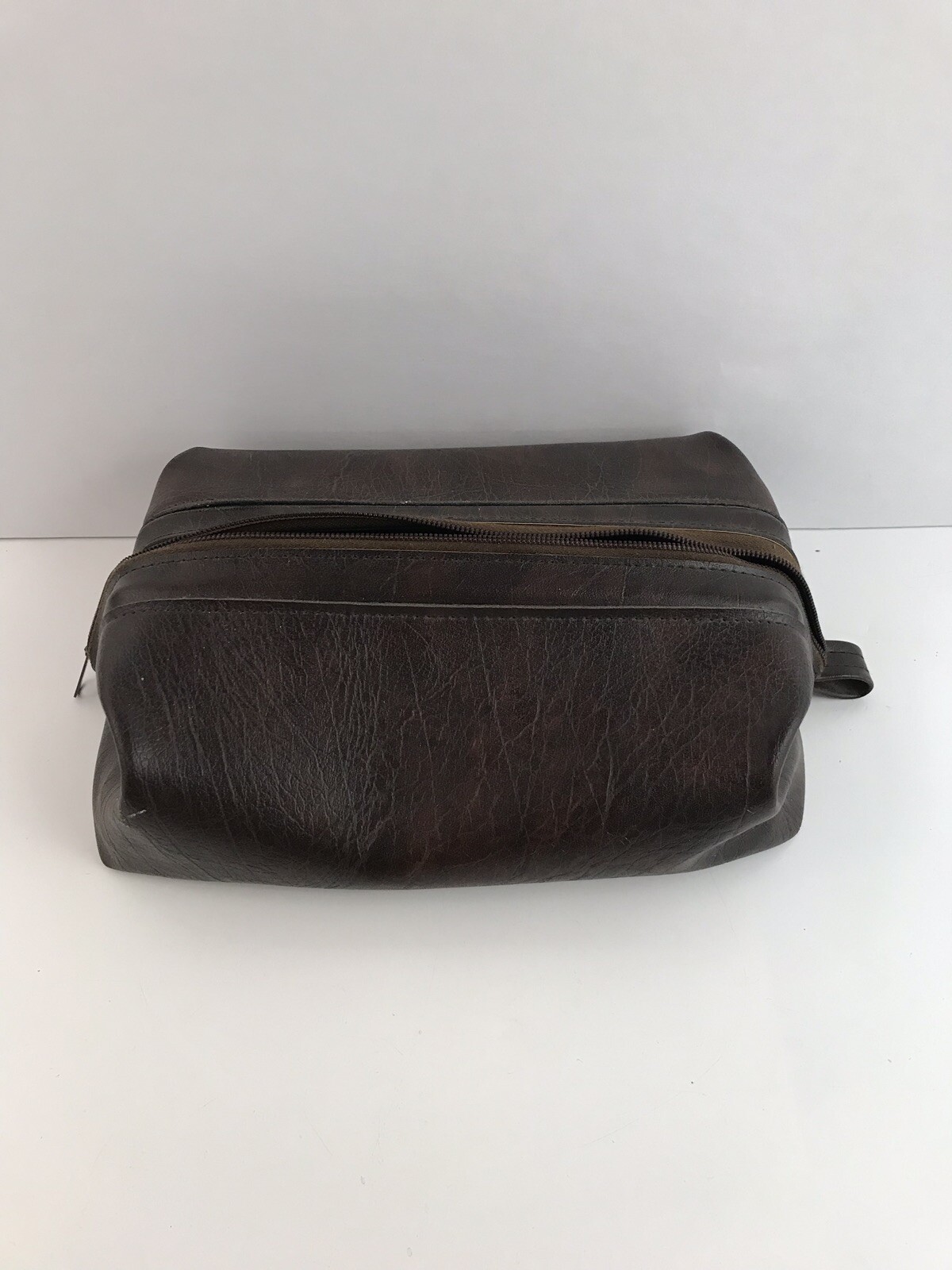 Men's Vintage Vinyl Toiletry Bag Shaving Kit Travel B… Gem