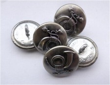 5 Posthorn - Knöpfe Knopf für Post - Uniform WWII BRD Reichspost Weimarer Rep. ?