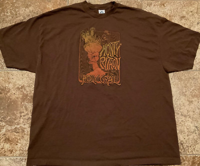 VTG Y2K ALSTYLE GRAPHIC T-SHIRT MONTY PYTHON ( MENS 3XL ) BROWN PREOWNED