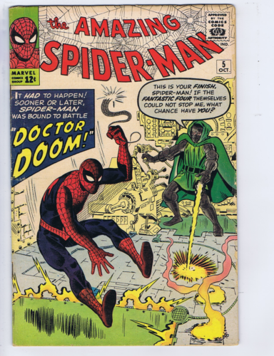 Amazing Spider-Man #5 Marvel 1963 marqué pour destruction par Doctor Doom ! - Photo 1 sur 5