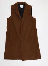 Carolina Belle Womens Brown Overcoat Waistcoat Size 14 Open