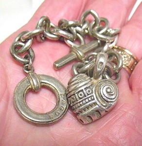 LAGOS-STERLING-SILVER-BRACELET-WITH-HEART-CHARM-7-1-2-INCHES-44-2-GRAMS
