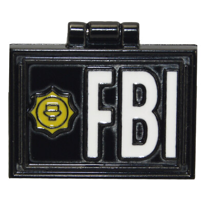 Simpsons X Files FBI Enamel Pin Fox Mulder TV Movie Comic Brooch