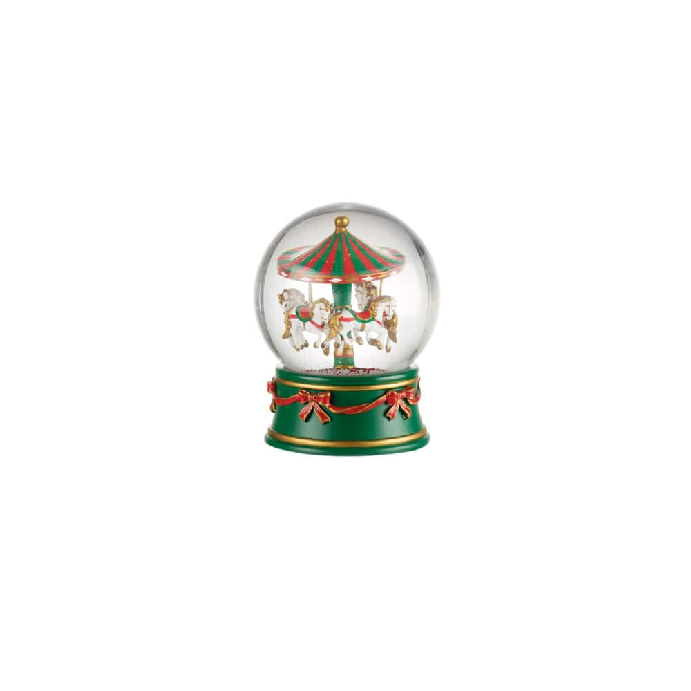 The Black Goose Arrives Snow Snowball Merry-Go-Round and Chime 12 cm H 17 cm