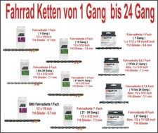 Fahrrad Kette BMX CITY MTB  Mountainbike Touren 1 Fach 5,6,7,8 -9 Fach 1-24 Gang