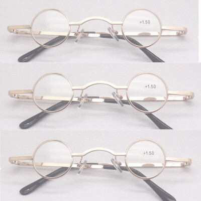 3 Units Reading glasses Mini Small Round  30mm Presbyopic glasses For Reader