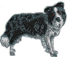 Parche bordado Border Collie cuerpo completo raza perro 2 1/2" x 3 1/4"