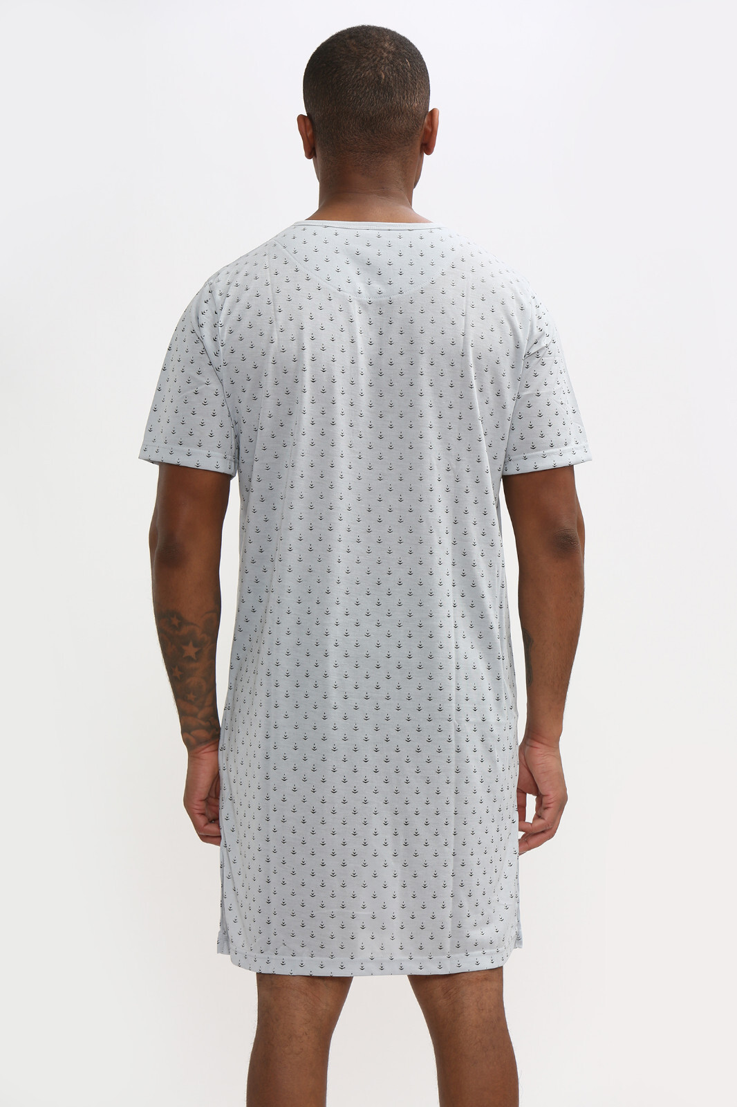 Mens Short Sleeve Night Shirt Cotton Blend Long Length Mens Boys PJ