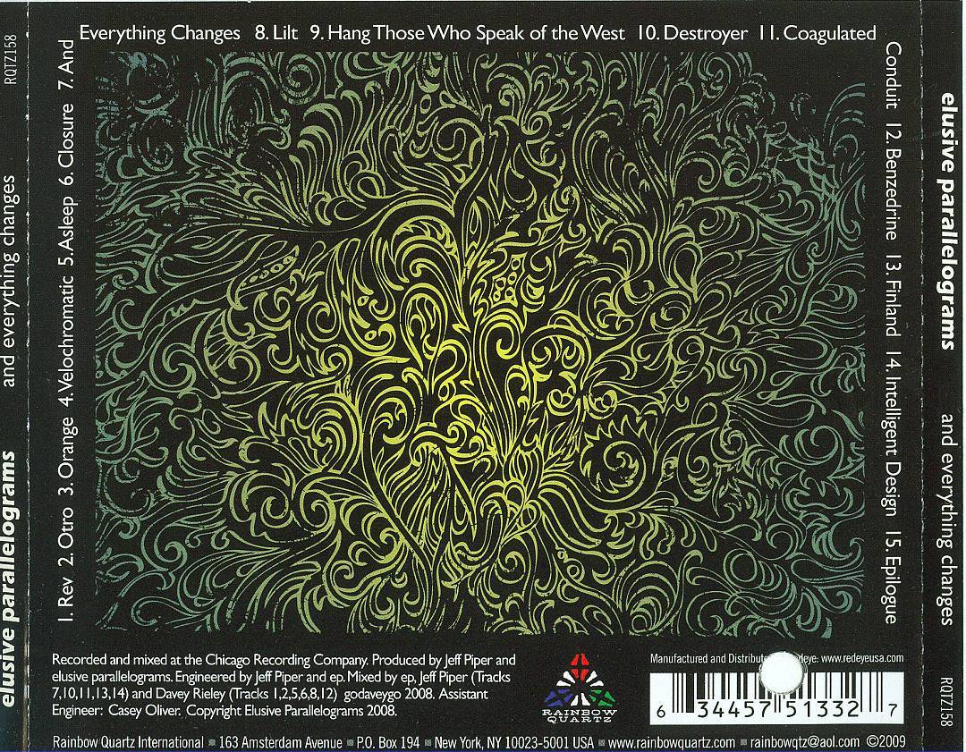 ELUSIVE PARALLELOGRAMS AND EVERYTHING CHANGES NEW CD