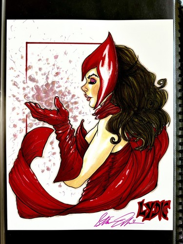Black Cat Original Comic Kunst von Steve Lydic 11" x 17" (+ 2 Drucke) Power Girl - Bild 2 von 3