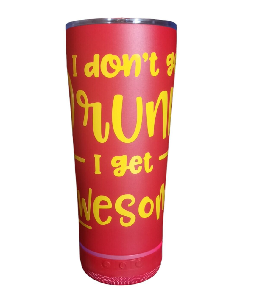 Bluetooth Speaker Tumbler Red & Yellow Custom Name Option  