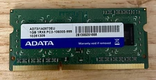 AD73I1A0873EU GENUINE ADATA DDR-3 1GB 10600 LAPTOP MEMORY -- TESTED