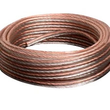 50ft 24 GA Parallel Speaker Wire Zip Cable OFC Copper Car Home Marine Audio HiFi
