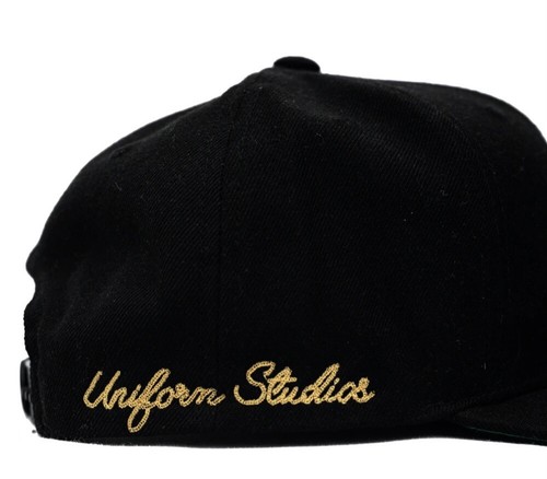 Uniform Studios Los Angeles LA Lakers Black Purple Snapback Hat Cap Upside Down - Picture 3 of 12