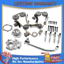 Engine Timing Chain+Water Pump+Thermostat Kit For 2006-15 Chevy Equinox GMC 3.6L