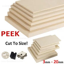 Natural PEEK Sheet Polyetheretherketone Board Cut to Size Plastic Plate 3mm-20mm