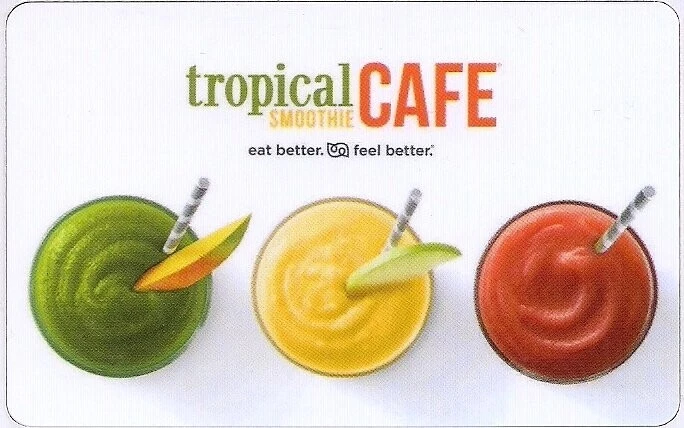 Tropical Smoothie Cafe Used Collectible Gift Card No Value 787992