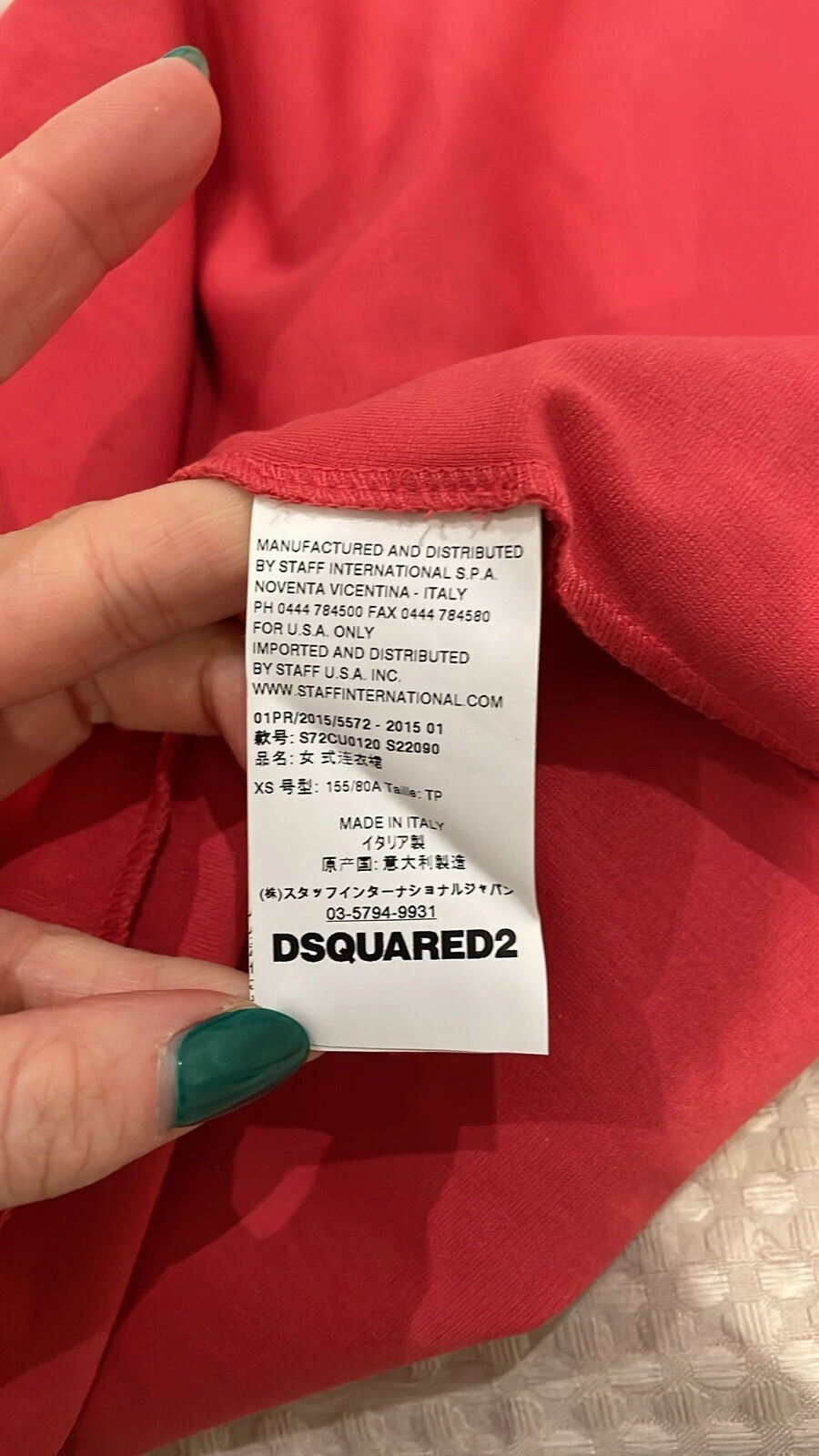 DSQUARED2 Autentico abito donna Dsquared cerniera taglia XS PREZZO AL PUBBLICO £700+