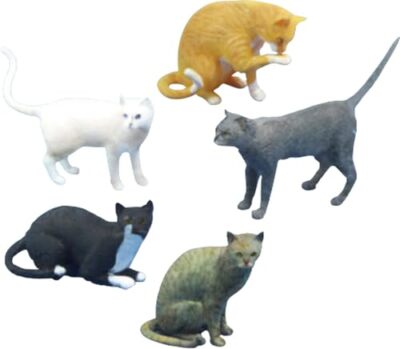 Passion Models 1/35 Katzen Cat Lovers 5P Set Resin Bausatz Unbemalt