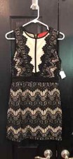 New w/ tags- Black Akira illusion lace cocktail LBD women’s dress. Size M
