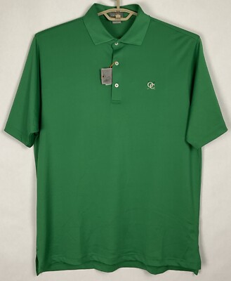 Fennec NWT Mens Tech Polo Golf Shirt Large L Green Poly/Spandex Short Sleeve New