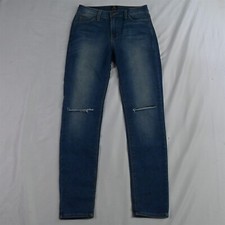Just Black 26 Mid Rise Skinny USA Made Light Wash Stretch Denim Womens Jeans