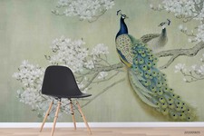 3D Peacock Magnolia Self-adhesive Removeable Wallpaper Wall Mural Sticker 25