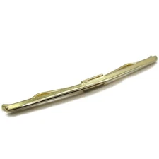 Skinny Wedge Design Men's Tie Collar Bar Clip Vintage Gold Tone