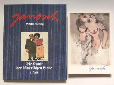 Janosch signed love card original signed signature autograph 